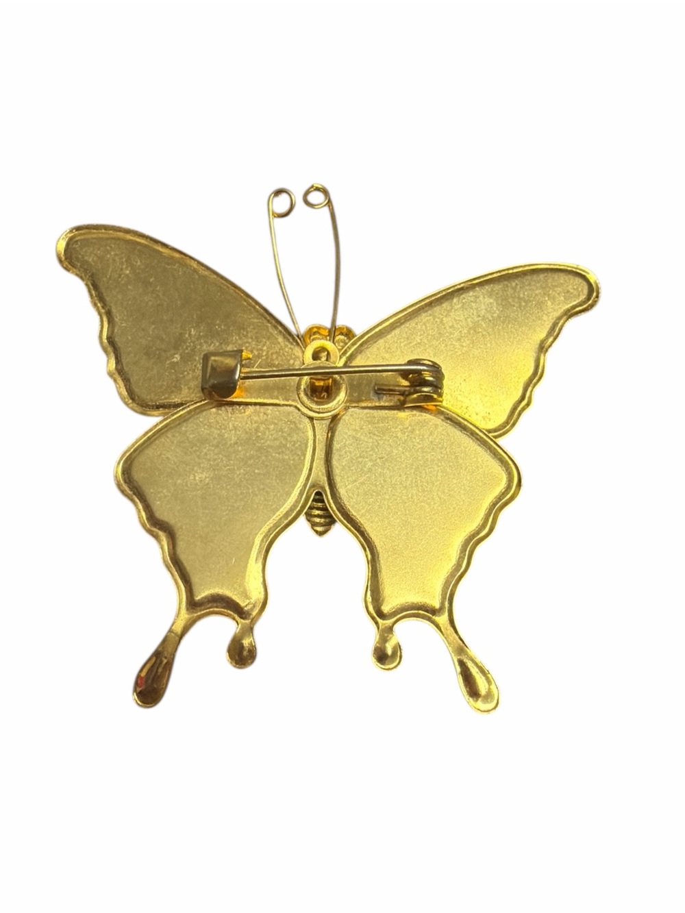 Vintage Enamel Butterfly Brooch 1 3/4” - Picture 2 of 2